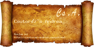 Csutorás Andrea névjegykártya