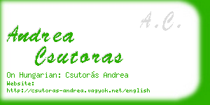 andrea csutoras business card